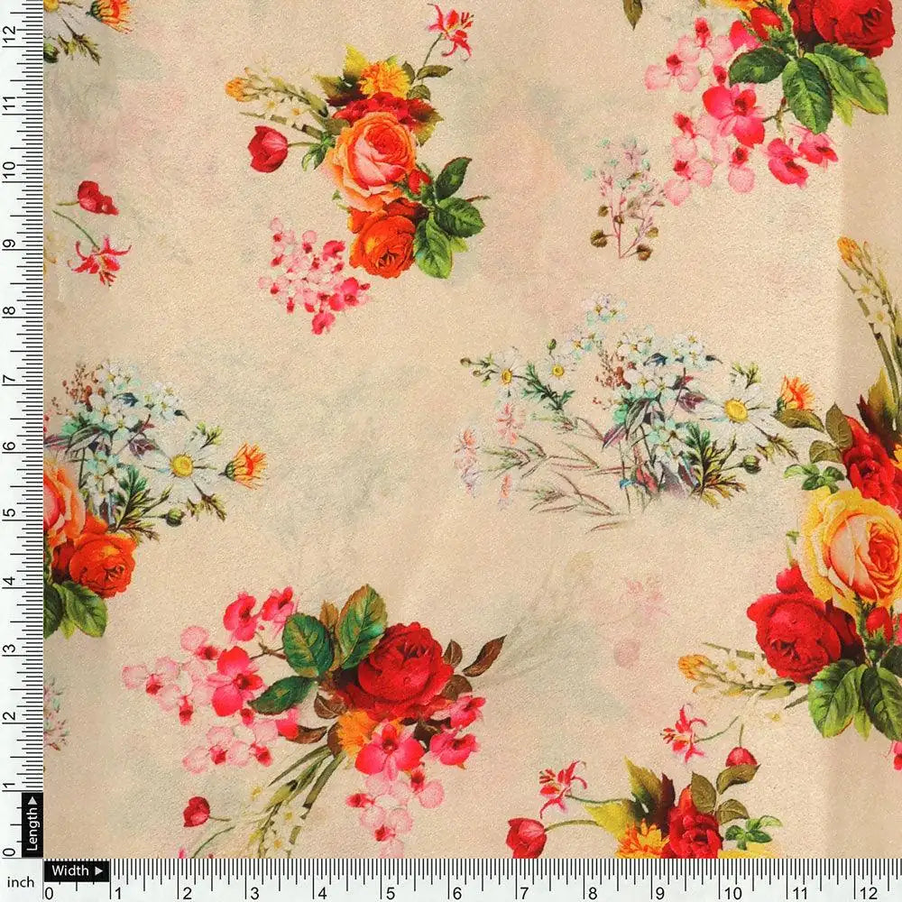 Multicolour Red And Yellow Roses Digital Printed Fabric - Silk Crepe – cr 0 ma08588 110 multicolour red and yellow roses digital printed fabric silk crepe 4