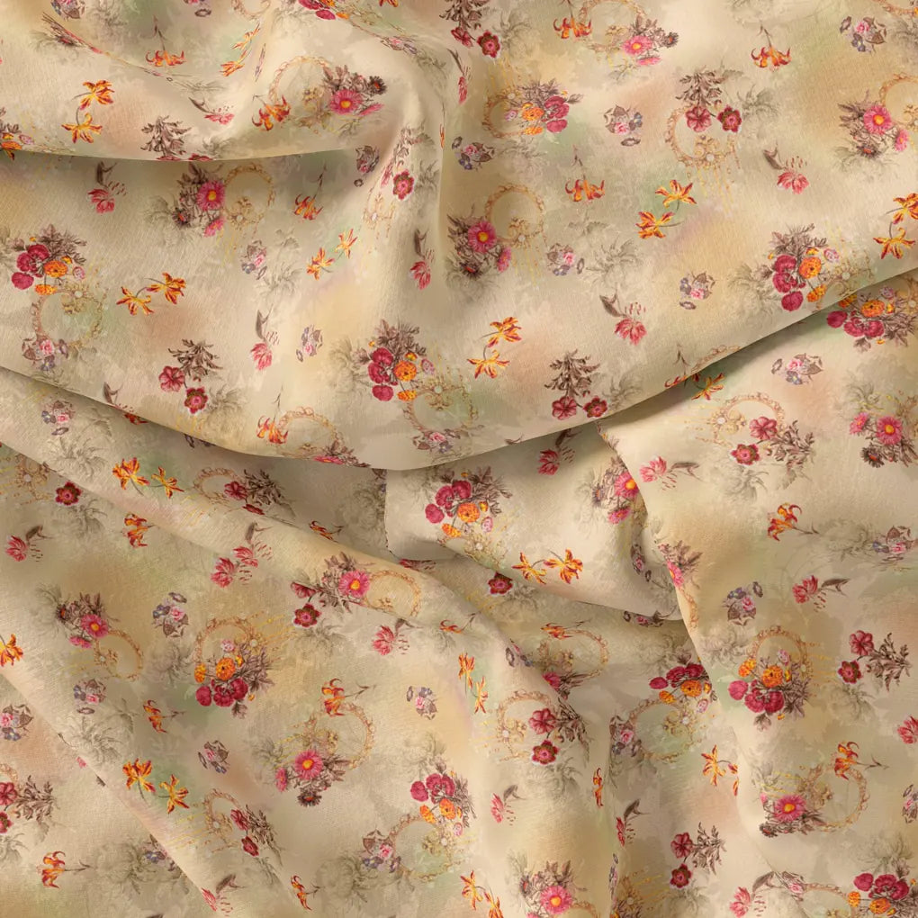 Vintage Seamles Spoted Floral Digital Printed Fabric - Silk Crepe – cr 0 ma08629 110 vintage seamles spoted floral digital printed fabric silk crepe 3