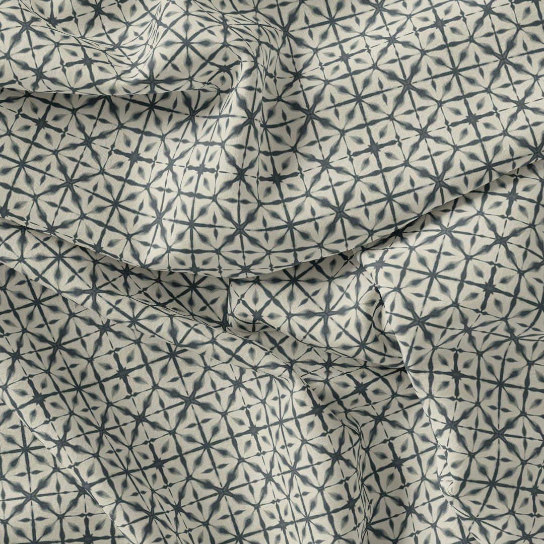 Watercolour Tringle And Square Seamless Pattern Digital Printed Fabric - Silk Crepe - FAB VOGUE Studio®