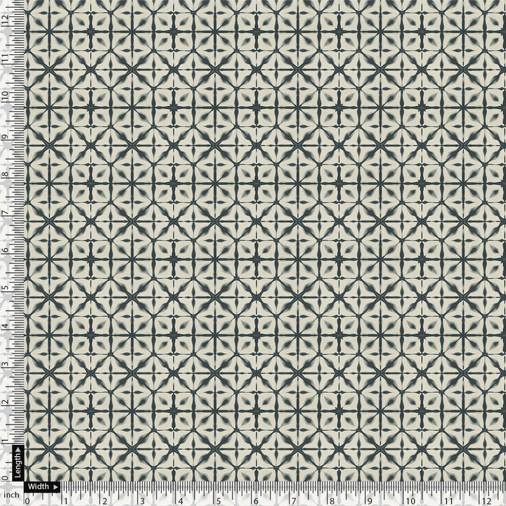 Watercolour Tringle And Square Seamless Pattern Digital Printed Fabric - Silk Crepe - FAB VOGUE Studio®