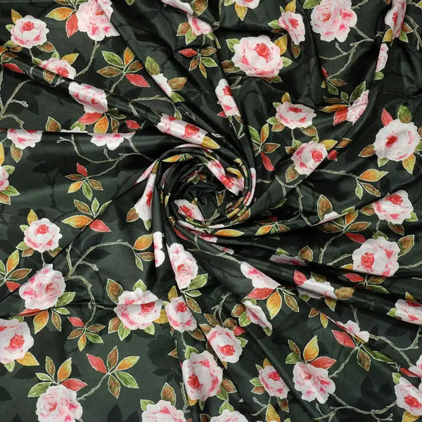 Ditsy Pink Rose With Green Leaves Digital Printed Fabric - Crepe – cr 0 ta 05727 110 ditsy pink rose with green leaves digital printed fabric crepe 1