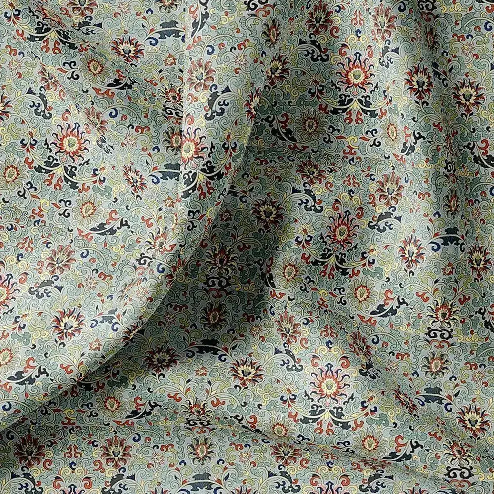 Rich Decorative Flower Digital Printed Fabric - FAB VOGUE Studio®