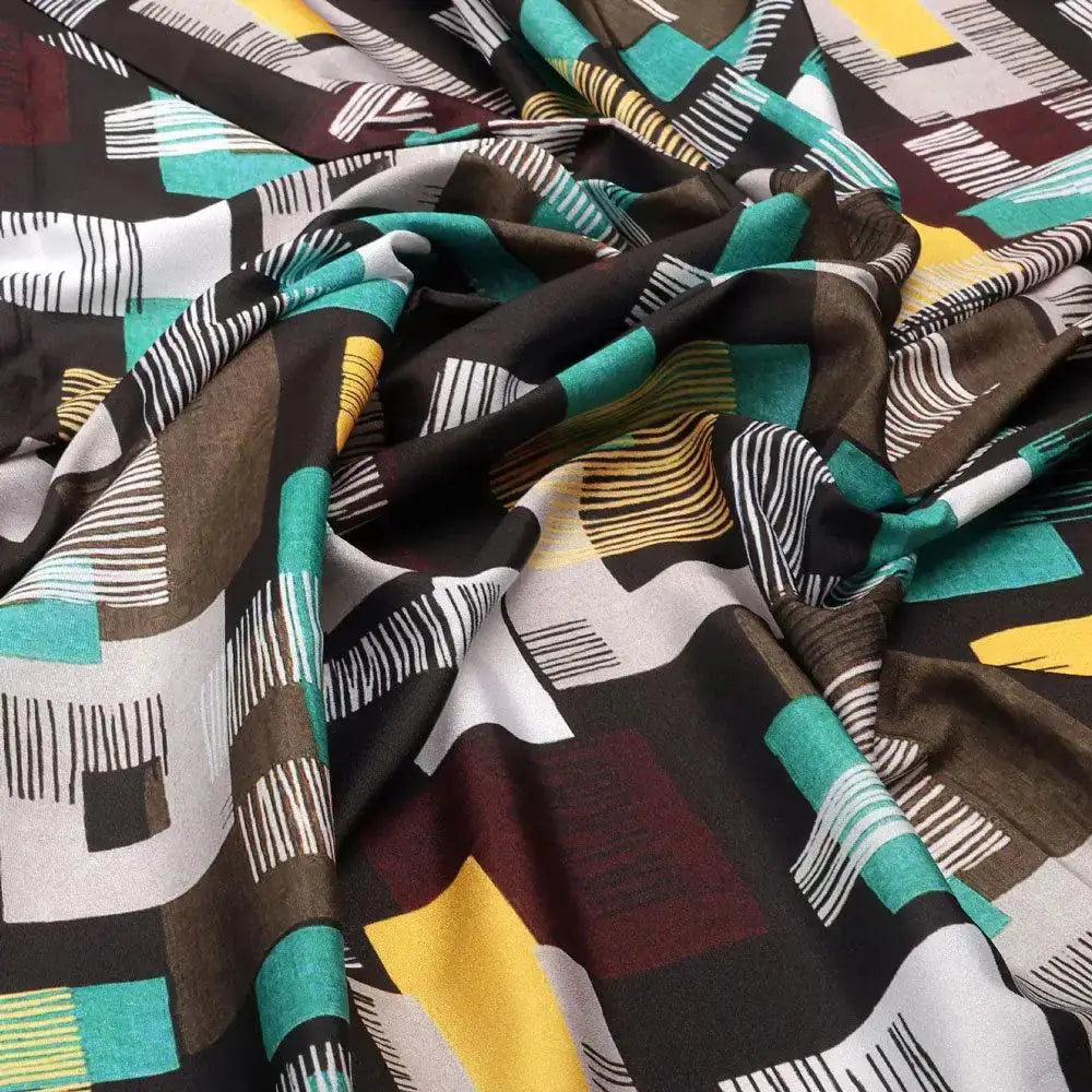 Trendy Colourful Puzzle Decorative Digital Printed Fabric - Silk Crepe – cr 0 ta0142 110 trendy colourful puzzle decorative digital printed fabric silk crepe 3