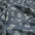 White Aster With Gray Background Digital Printed Fabric - Silk Crepe – cr 0 ta05678 110 white aster with gray background digital printed fabric silk crepe 3