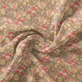 Decorative Leaves With Chiku Brown Digital Printed Fabric - Crepe – cr 0 ta05682 110 decorative leaves with chiku brown digital printed fabric crepe 1