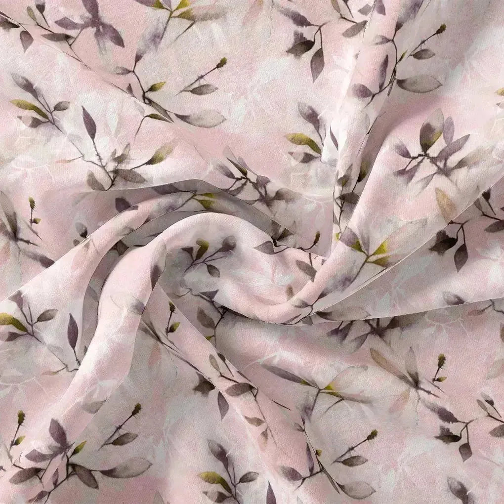 Pinkish Thin And Light Leaves Digital Printed Fabric - Crepe – cr 0 ta05861p3 110 pinkish thin and light leaves digital printed fabric crepe 1