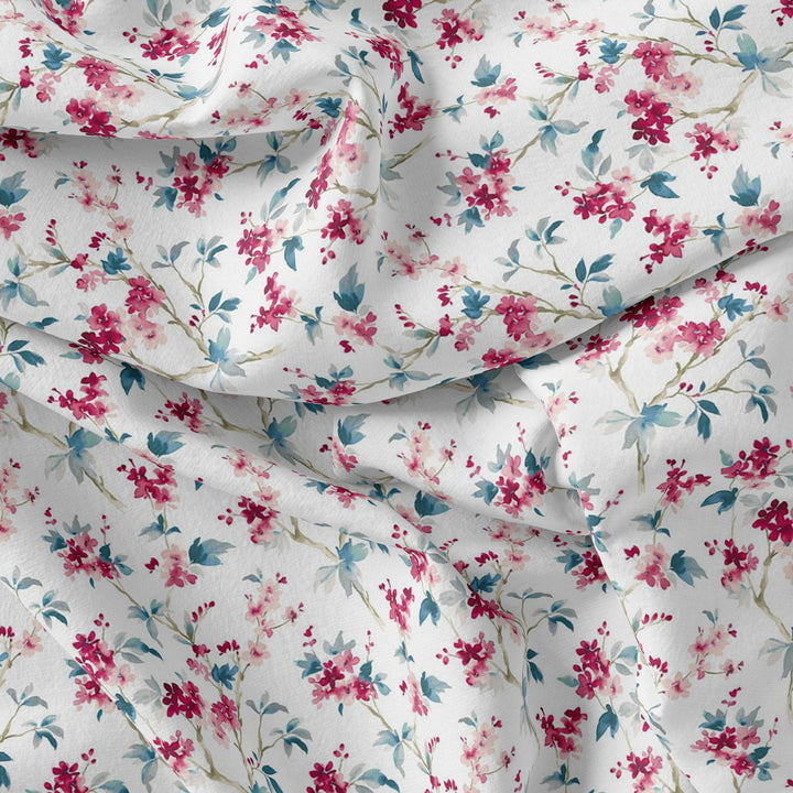Beautiful Garden Iris Flower Digital Printed Fabric - Silk Crepe - FAB VOGUE Studio®