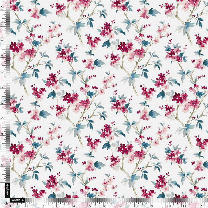 Beautiful Garden Iris Flower Digital Printed Fabric - Silk Crepe - FAB VOGUE Studio®