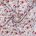 Daisy Branch Of White Flower Digital Printed Fabric - Silk Crepe – cr 0 ta06071 110 daisy branch of white flower digital printed fabric silk crepe 1