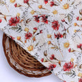 Daisy Branch Of White Flower Digital Printed Fabric - Silk Crepe – cr 0 ta06071 110 daisy branch of white flower digital printed fabric silk crepe 2