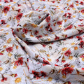 Daisy Branch Of White Flower Digital Printed Fabric - Silk Crepe – cr 0 ta06071 110 daisy branch of white flower digital printed fabric silk crepe 3