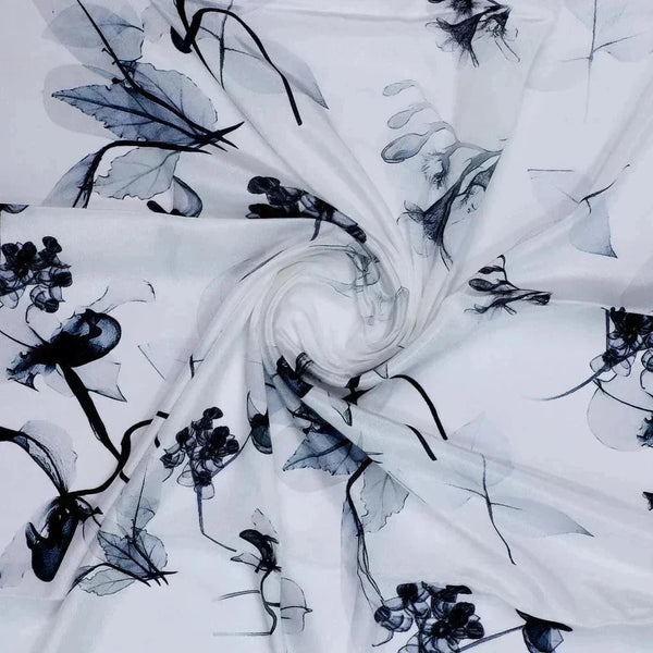 Black Floating Flowers Digital Printed Fabric - Crepe – cr 0 ta06256 110 black floating flowers digital printed fabric crepe 1