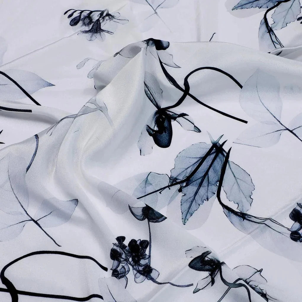 Black Floating Flowers Digital Printed Fabric - Crepe – cr 0 ta06256 110 black floating flowers digital printed fabric crepe 3