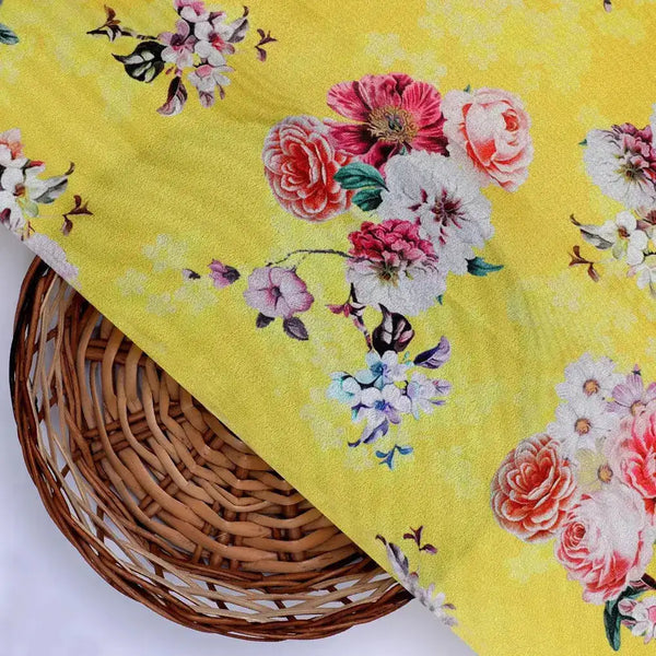 Beautiful Yellow Base Floral Bunch Digital Printed Fabric – cr 0 ta06677 110 beautiful yellow base floral bunch digital printed fabric 2 - alternate view