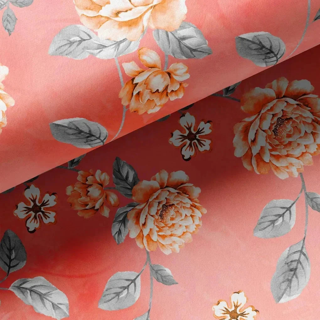 Beautiful Red Base Floral Vine Digital Printed Fabric – cr 0 ta06679 110 beautiful red base floral vine digital printed fabric 3