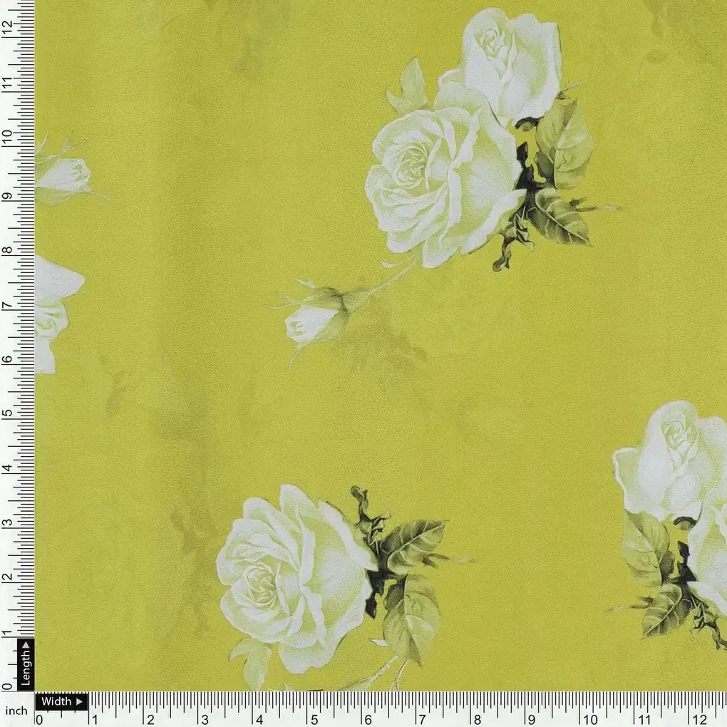 Lemon Yellow Flower Allover Digital Printed Fabric - Crepe – cr 0 ta06831p8 110 lemon yellow flower allover digital printed fabric crepe 4