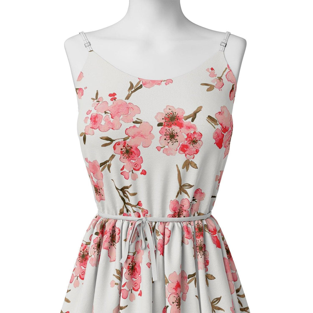 Beautiful Red Flowers over White Base Digital Printed Fabric – cr 0 ta06840p1 110 beautiful red flowers over white base digital printed fabric 2