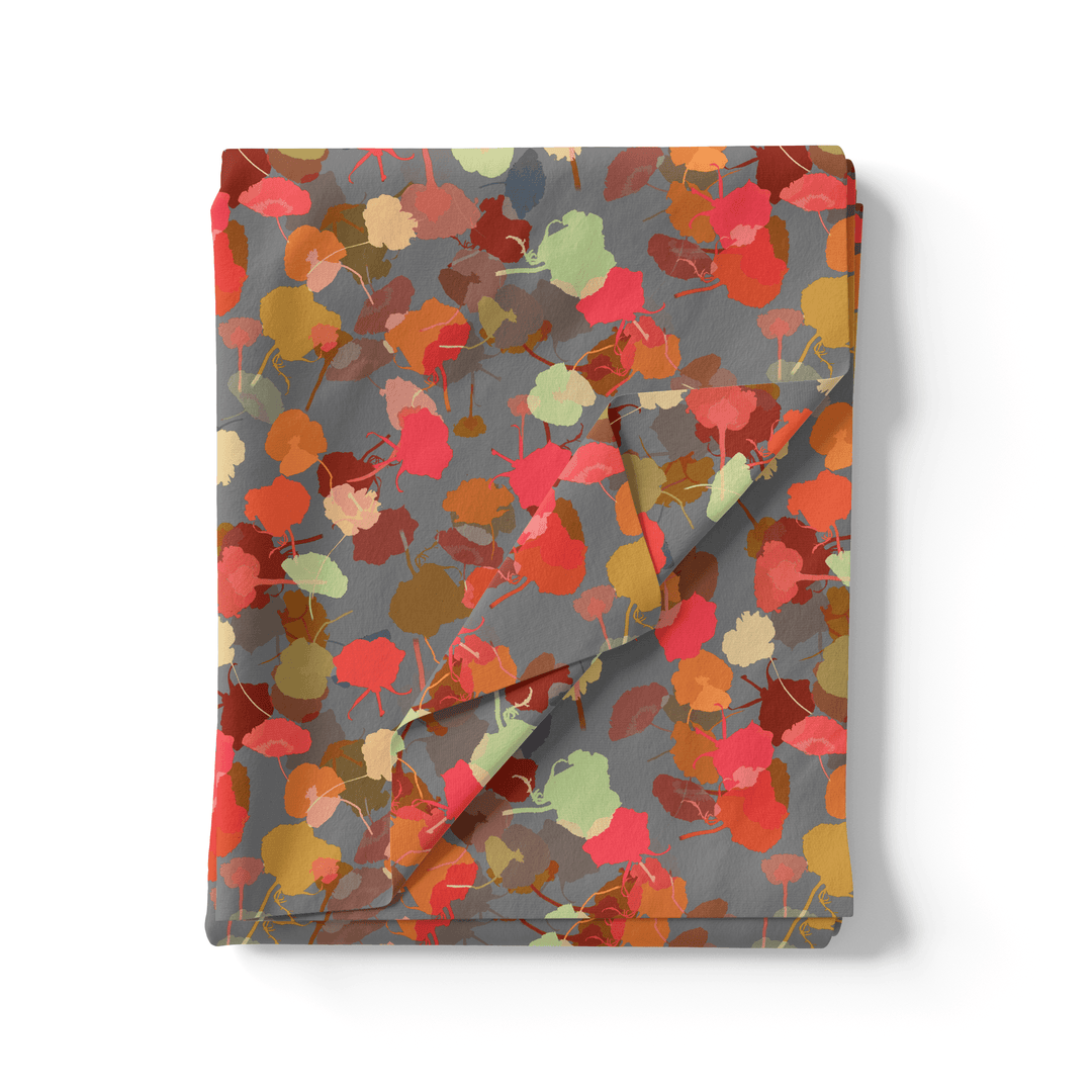 Watercolour Spotted Random Multicolour Flower Digital Printed Fabric - Silk Crepe - FAB VOGUE Studio®