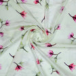 Pink Red Floating Flower On Lemon Yellow Digital Printed Fabric  - Crepe – cr 0 ta06994p2 110 pink red floating flower on lemon yellow digital printed fabric crepe 1