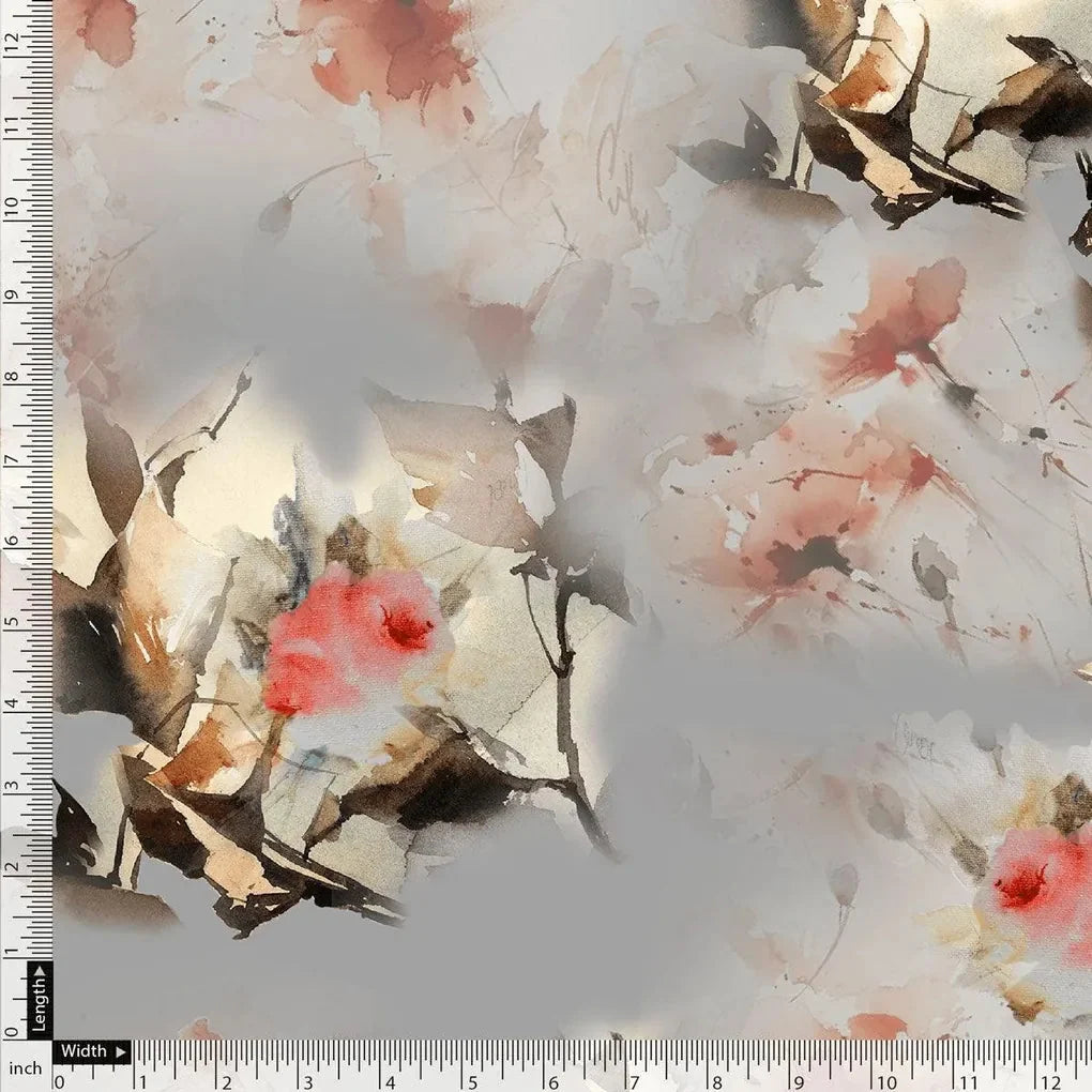 Red Leaves Printed Silk Crepe Fabric Material – cr 0 ta07091p6 110 red leaves printed silk crepe fabric material 5