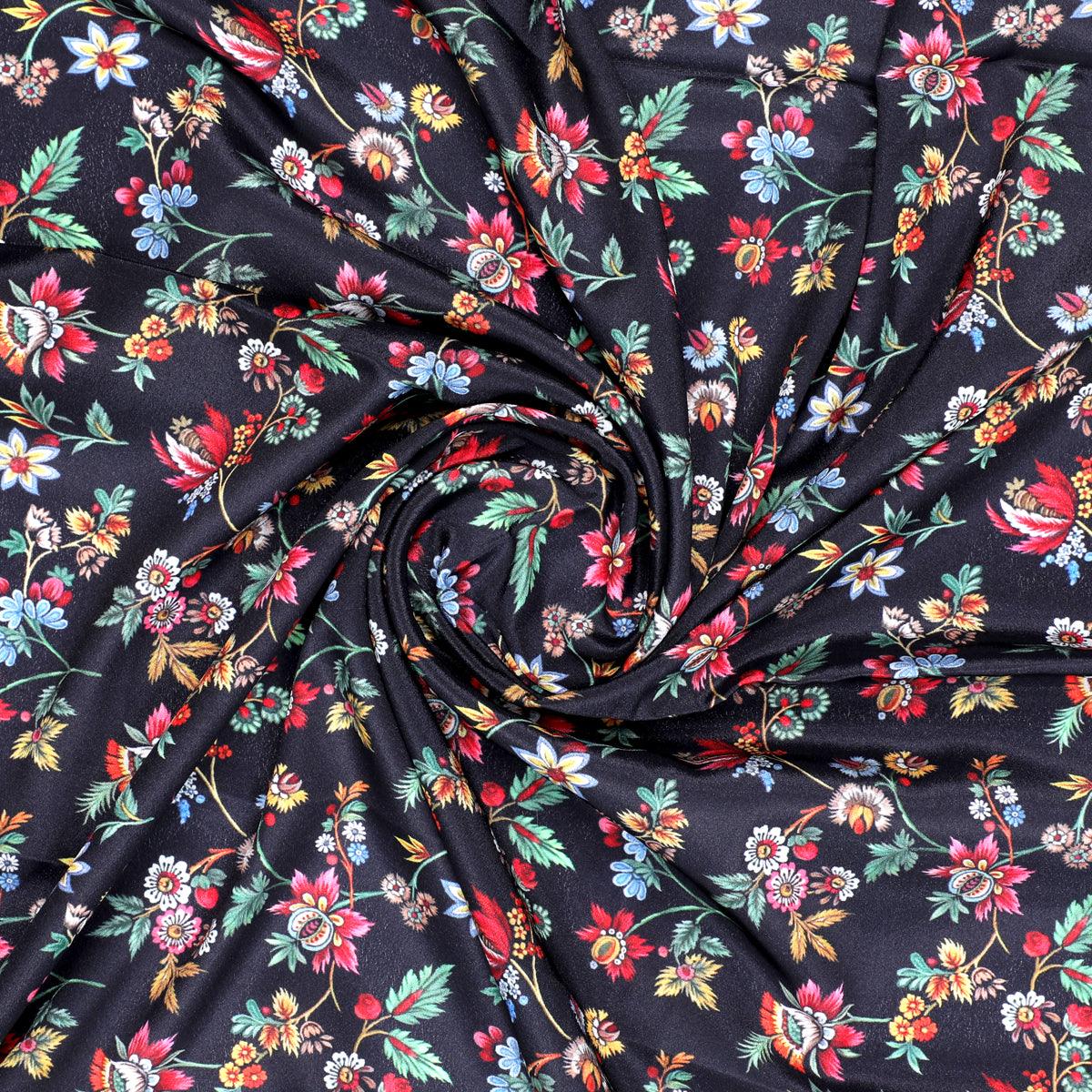 Small Wild Flower Motif Digital Printed Fabric - FAB VOGUE Studio®