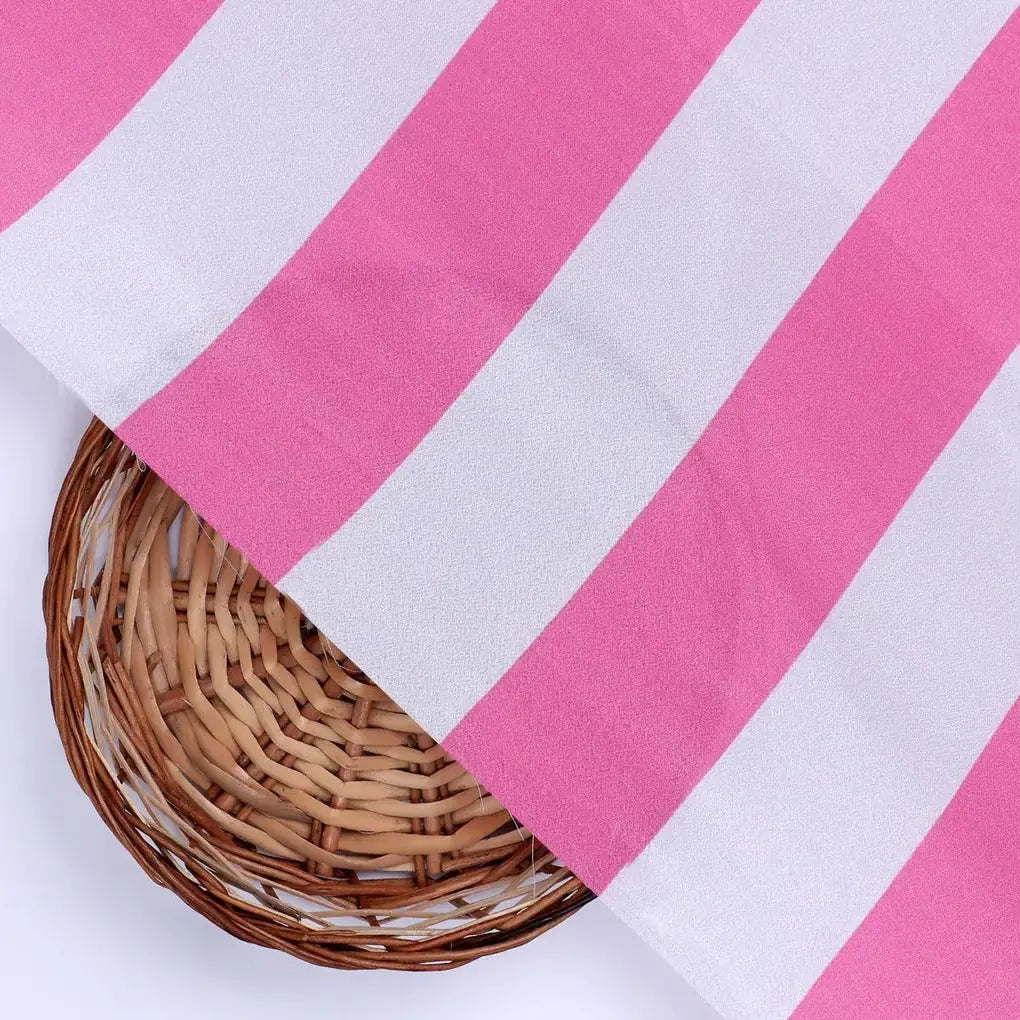 Peach And Pink Stripes Digital Printed Fabric  - Crepe – cr 0 ta07536 110 peach and pink stripes digital printed fabric crepe 2