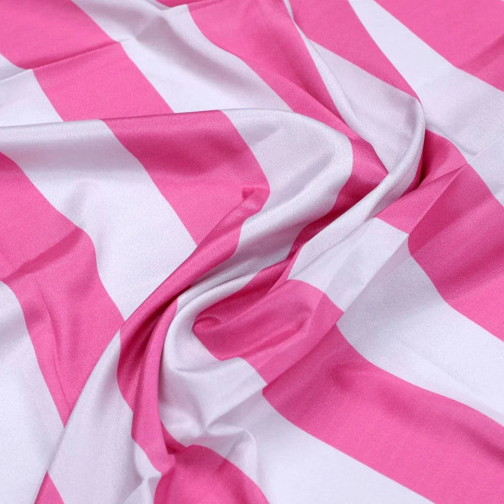 Peach And Pink Stripes Digital Printed Fabric  - Crepe – cr 0 ta07536 110 peach and pink stripes digital printed fabric crepe 3
