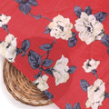 Red And White Flower Digital Printed Fabric - Crepe – cr 0 ta07549 110 red and white flower digital printed fabric crepe 2