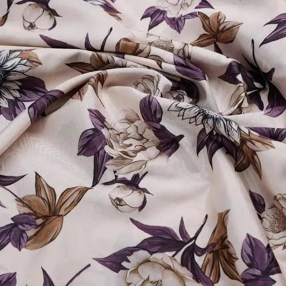 Vintage Look Flower Digital Printed Fabric - Crepe – cr 0 ta07596 110 vintage look flower digital printed fabric crepe 3
