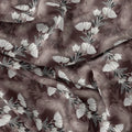 Watercolor Blooming Flower Brown Flower Digital Printed Fabric - Silk Crepe – cr 0 ta08146p3 110 watercolor blooming flower brown flower digital printed fabric silk crepe 4
