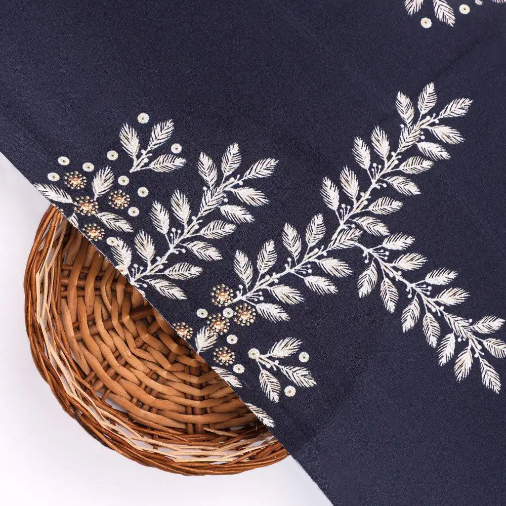 Embroidery Flower And Buds Digital Printed Fabric - Silk Crepe – cr 0 ta08266p 110 embroidery flower and buds digital printed fabric silk crepe 2