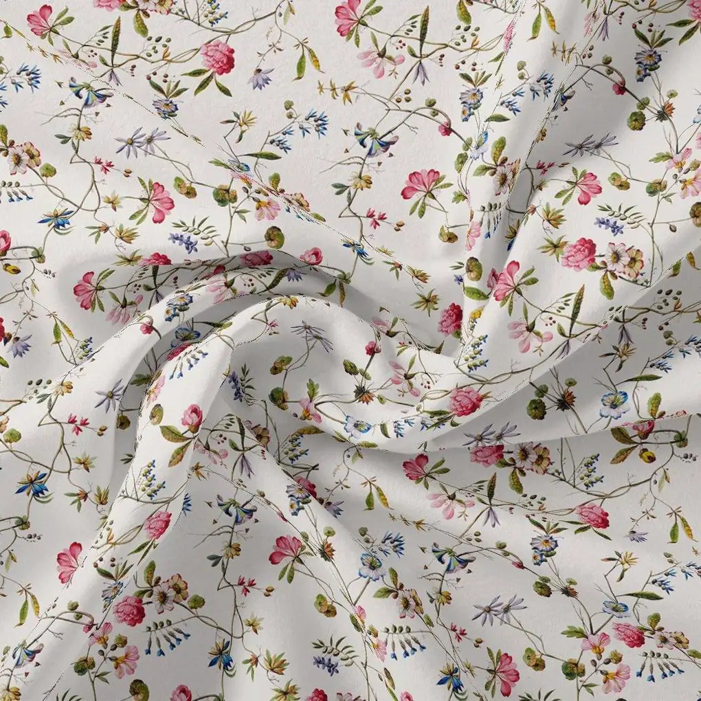 Abstract Colourful Flower Art Digital Printed Fabric - Silk Crepe – cr 0 ta08275p 110 abstract colourful flower art digital printed fabric silk crepe 1