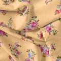 Apricot Light Watercolour Flower Digital Printed Fabric - Silk Crepe – cr 0 ta08282p 110 apricot light watercolour flower digital printed fabric silk crepe 3