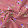 Dusky Pink With Zinnia Flower Digital Printed Fabric - Silk Crepe – cr 0 ta08282p3 110 dusky pink with zinnia flower digital printed fabric silk crepe 1