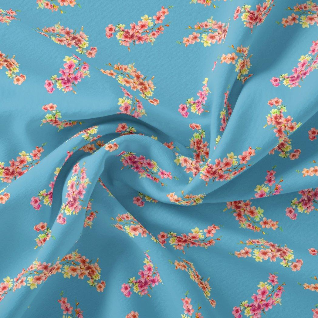 Ditsy Leaf Love Digital Printed Fabric - Crepe - FAB VOGUE Studio®