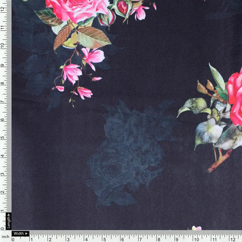 Dominant Yellow And Red Rose Digital Printed Fabric - Crepe – cr 0 ta08286p1 110 dominant yellow and red rose digital printed fabric crepe 4