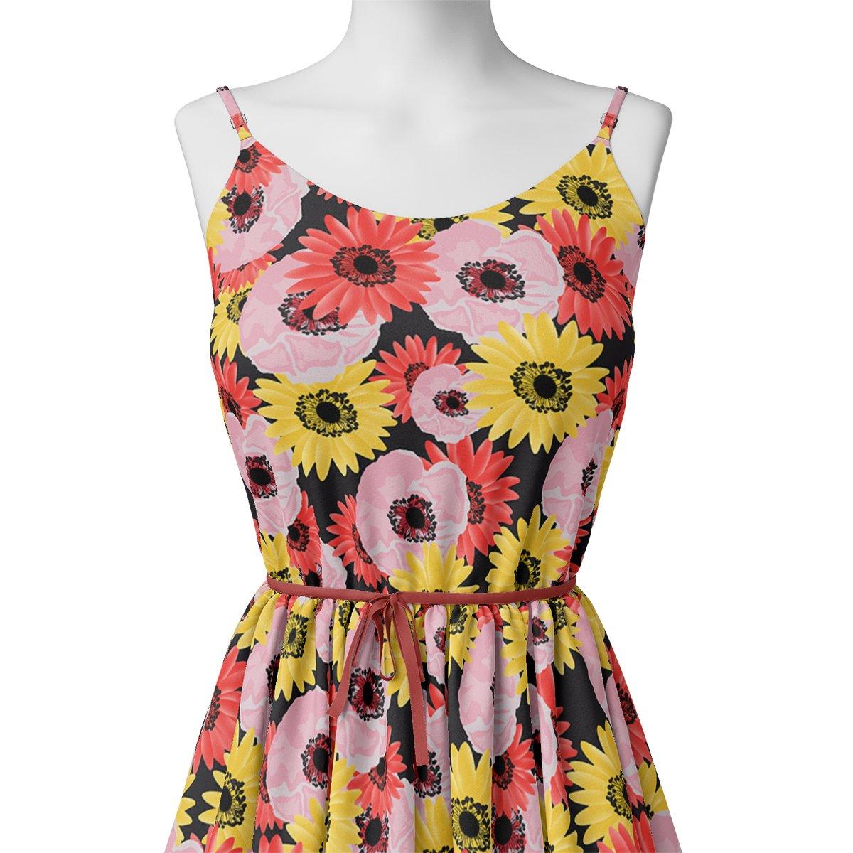 Watercolour Sunflower Digital Printed Fabric - Silk Crepe – cr 0 ta08301p 110 watercolour sunflower digital printed fabric silk crepe 2