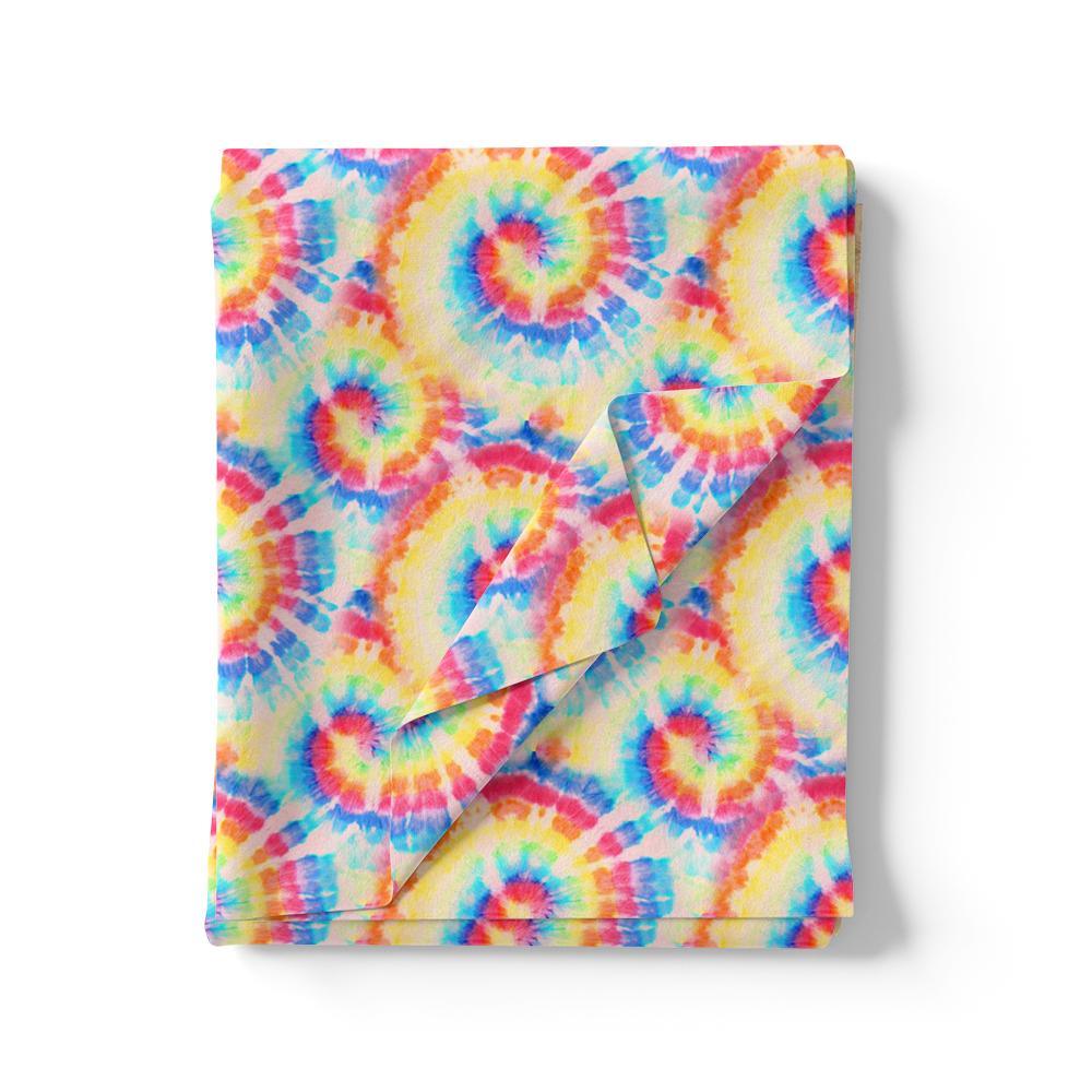 Rainbow Rounded Gradient Digital Printed Fabric - Silk Crepe – cr 0 ta08304p 110 rainbow rounded gradient digital printed fabric silk crepe 3