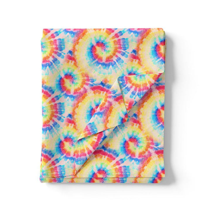 Rainbow Rounded Gradient Digital Printed Fabric - Silk Crepe - FAB VOGUE Studio®