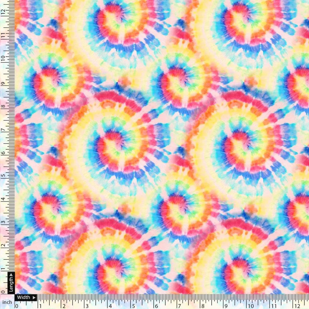 Rainbow Rounded Gradient Digital Printed Fabric - Silk Crepe – cr 0 ta08304p 110 rainbow rounded gradient digital printed fabric silk crepe 5