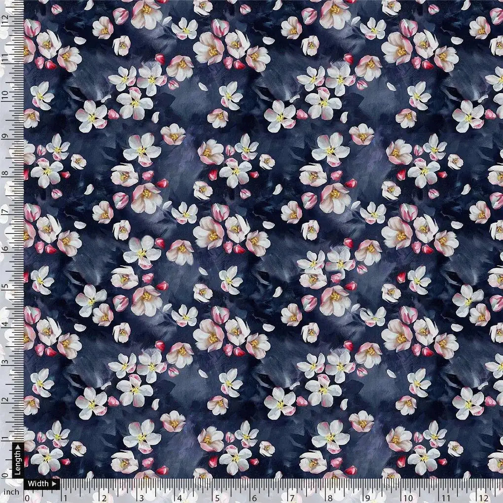 Ditsy Pink Water Paint Florish Flower Digital Printed Fabric - Crepe – cr 0 ta08308 110 ditsy pink water paint florish flower digital printed fabric crepe 4