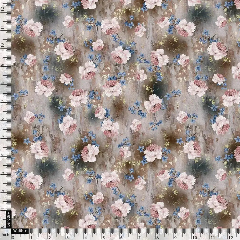 Oil Painted Cool Tiny Magnolia Digital Printed Fabric - Crepe – cr 0 ta08309 110 oil painted cool tiny magnolia digital printed fabric crepe 4