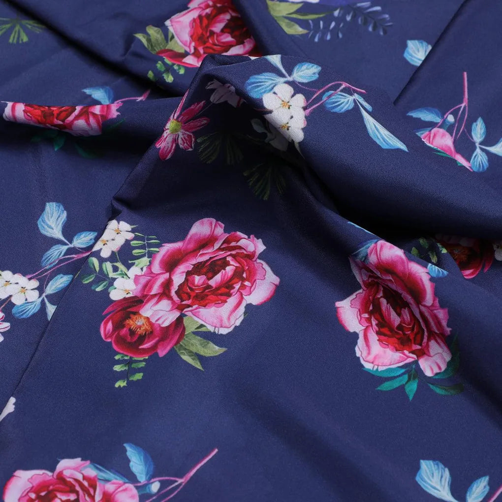 Harvest Red Pastel Wildflowers Digital Printed Fabric - Crepe – cr 0 ta08323 110 harvest red pastel wildflowers digital printed fabric crepe 1