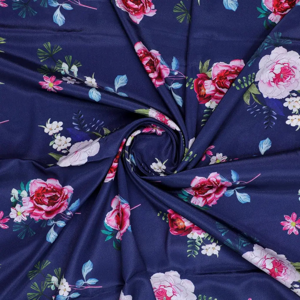 Harvest Red Pastel Wildflowers Digital Printed Fabric - Crepe – cr 0 ta08323 110 harvest red pastel wildflowers digital printed fabric crepe 3