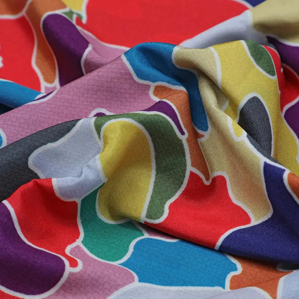 Colourful Marble Abstract Art Digital Printed Fabric - Silk Crepe – cr 0 ta08332p3 110 colourful marble abstract art digital printed fabric silk crepe 3