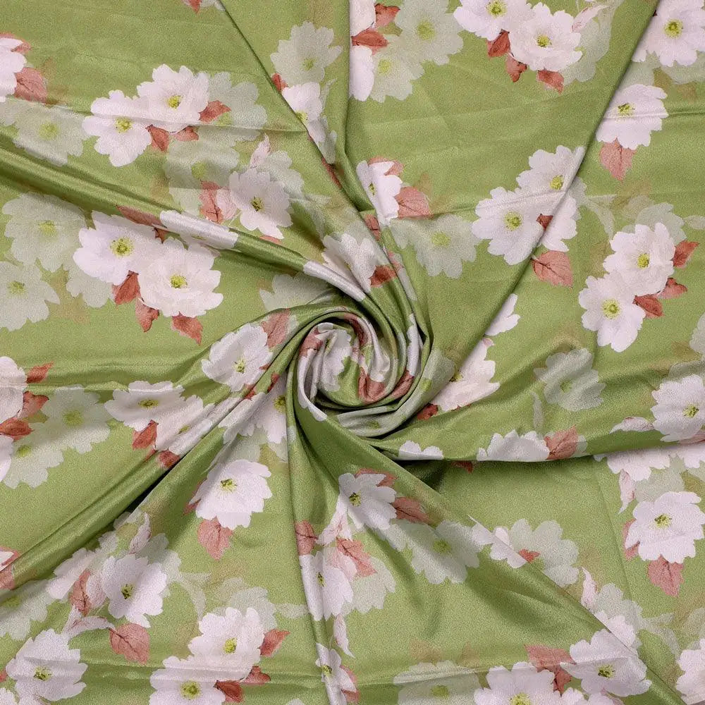 Lovely White Rose Digital Printed Fabric - Crepe – cr 0 ta08334p4 110 lovely white rose digital printed fabric crepe 1