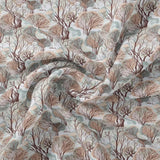 Suzani Summer Brown Tree Digital Printed Fabric - Crepe – cr 0 ta08341 110 suzani summer brown tree digital printed fabric crepe 1