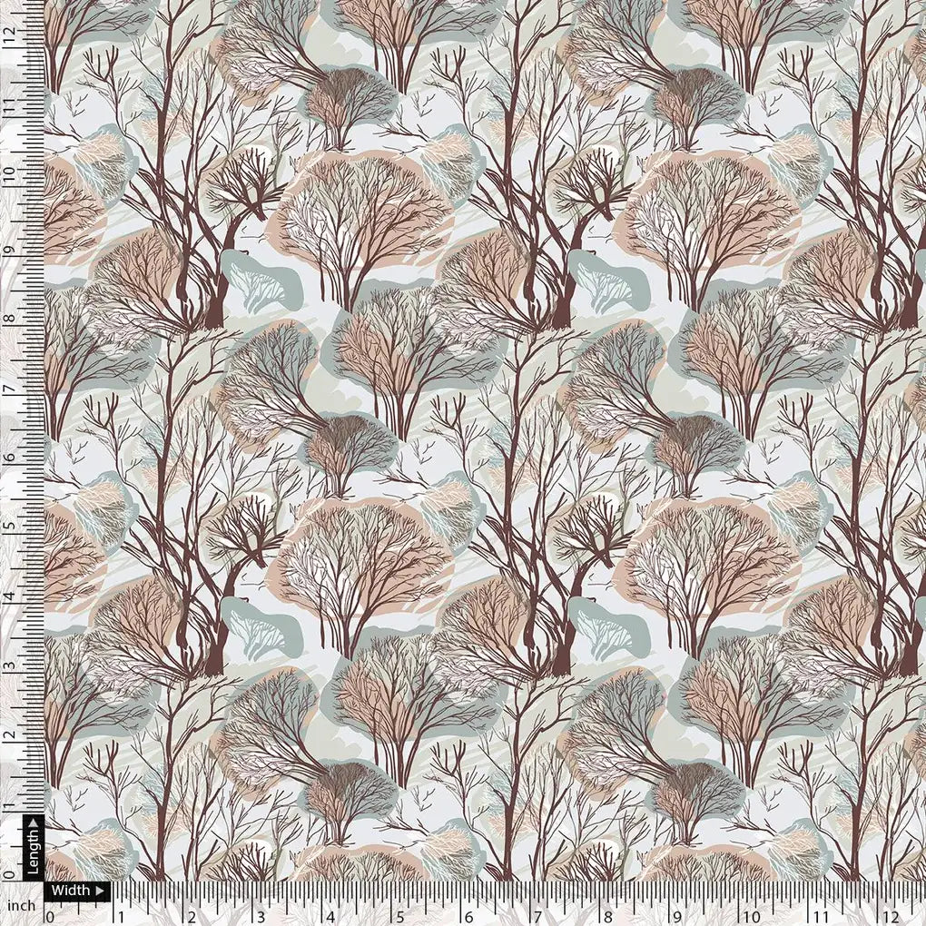 Suzani Summer Brown Tree Digital Printed Fabric - Crepe – cr 0 ta08341 110 suzani summer brown tree digital printed fabric crepe 3