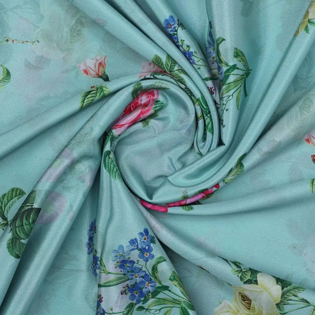 Summer Vintage Colorful Flower Digital Printed Fabric - Crepe – cr 0 ta08353 110 summer vintage colorful flower digital printed fabric crepe 1