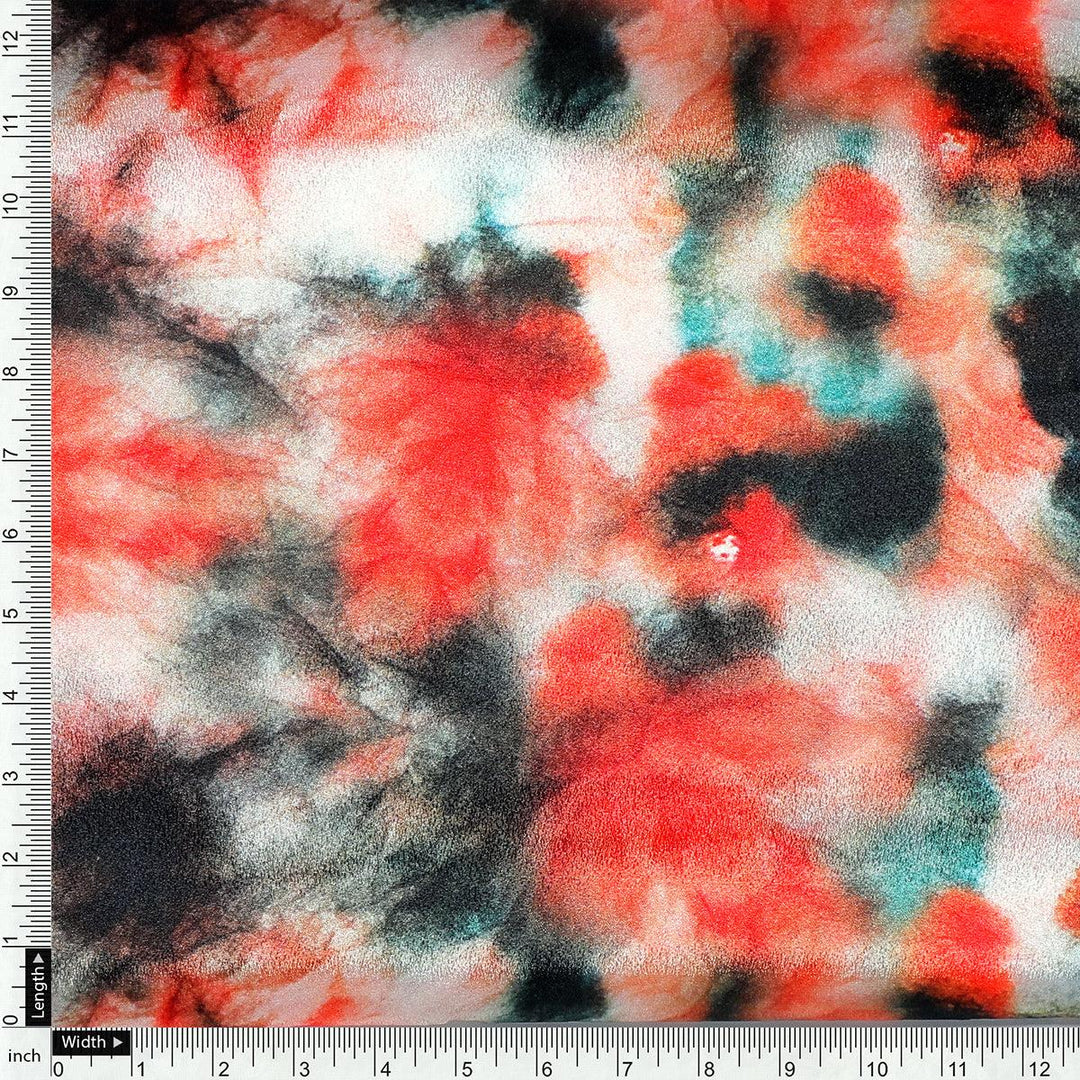 Watercolour Mapal Leafs Flower Digital Printed Fabric - Crepe - FAB VOGUE Studio®